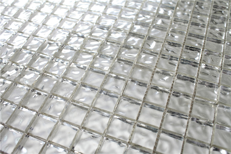 ZFHD04-20 Hot sale 20x20x8mm grey silver wave glass mosaic tiles China ...