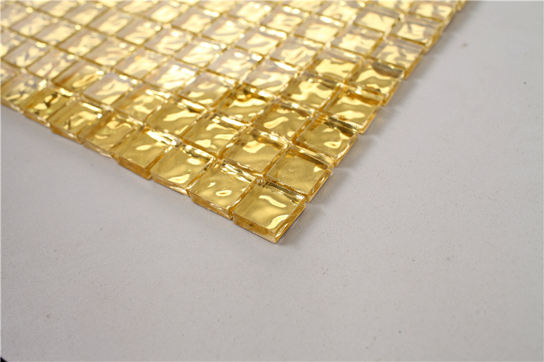 Pfm107 Plating Glass Mosaic Gold Mirror Mosaic Tiles from China 