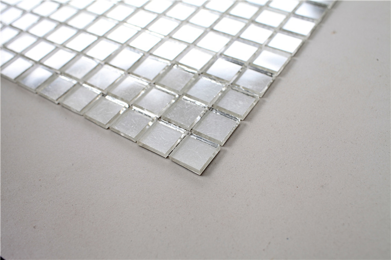 ZFHD03-20 20*20*4mm hot melt platinum bottom silver foil wall mosaic ...