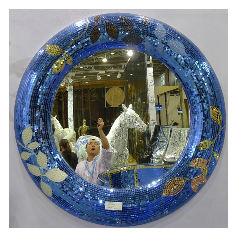 ZFAT03A round wall mirror with mosaic tiles_ZF mosaic factory