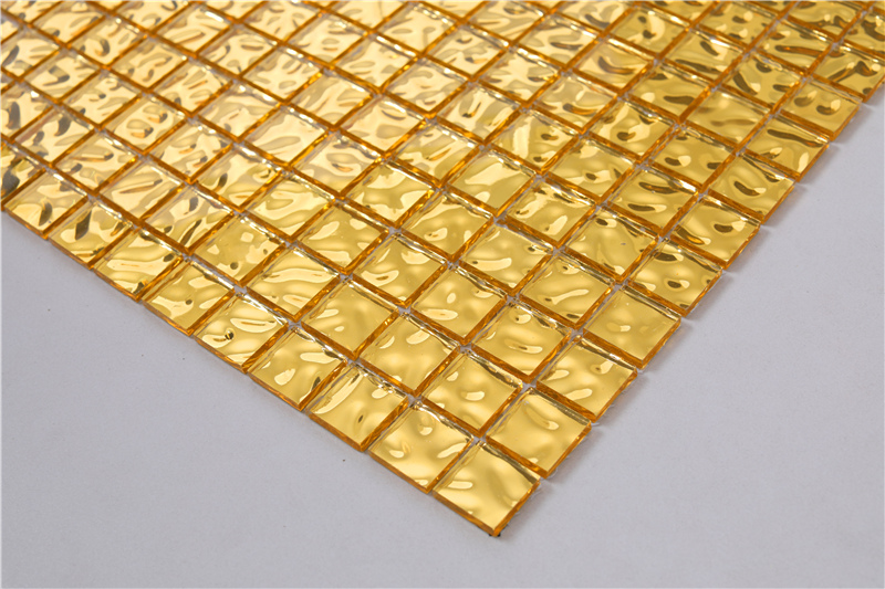 Pfm107 Plating Glass Mosaic Gold Mirror Mosaic Tiles from China 