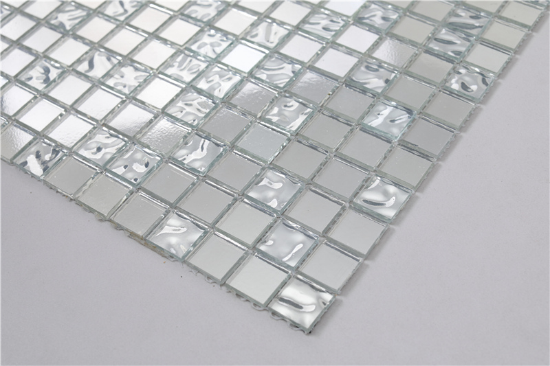 ZF0304-20 silver foil glass mosaic tiles wall decor_ZFmosaic factory
